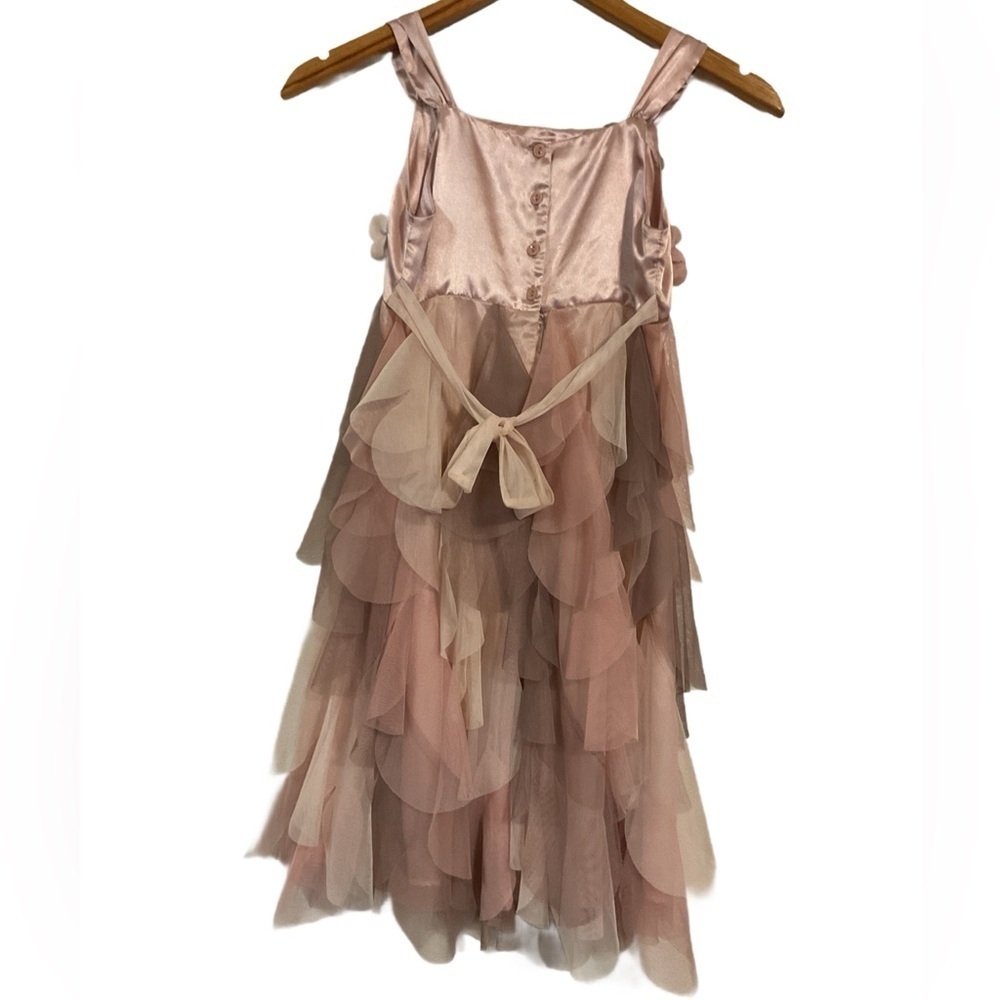 Biscotti Pink Princess Dress Floral Elegant Brown Layered Easter dress - Picture 4 of 10